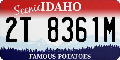 ID license plate 2T8361M