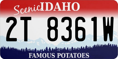 ID license plate 2T8361W