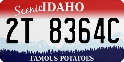 ID license plate 2T8364C
