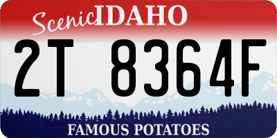 ID license plate 2T8364F