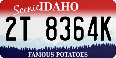 ID license plate 2T8364K