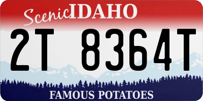 ID license plate 2T8364T