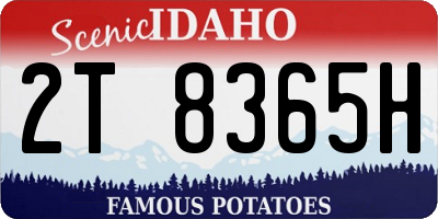 ID license plate 2T8365H