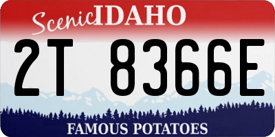 ID license plate 2T8366E