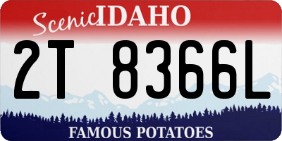 ID license plate 2T8366L