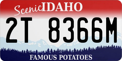 ID license plate 2T8366M