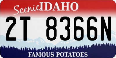 ID license plate 2T8366N