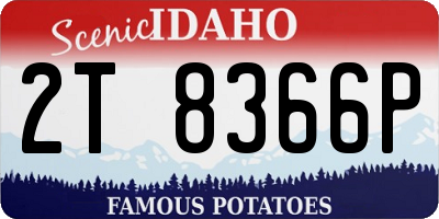 ID license plate 2T8366P
