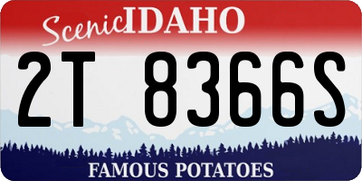 ID license plate 2T8366S