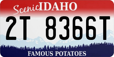 ID license plate 2T8366T