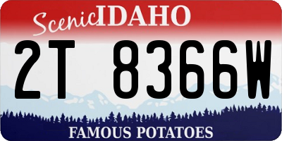 ID license plate 2T8366W