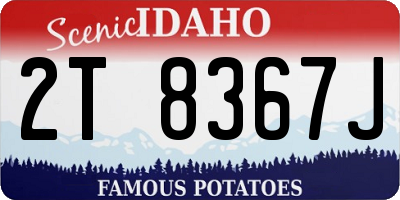ID license plate 2T8367J