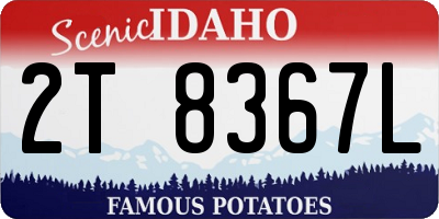 ID license plate 2T8367L