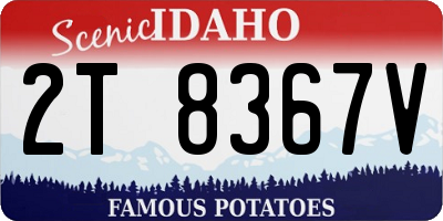 ID license plate 2T8367V