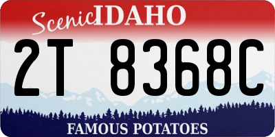 ID license plate 2T8368C