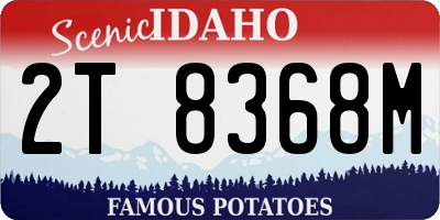 ID license plate 2T8368M