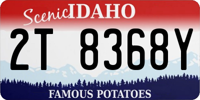 ID license plate 2T8368Y