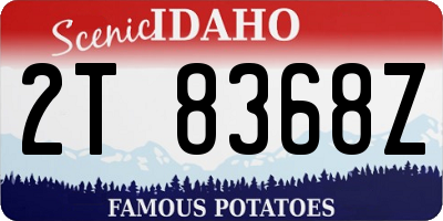 ID license plate 2T8368Z