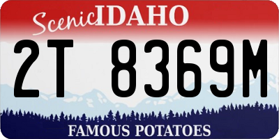 ID license plate 2T8369M