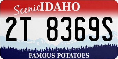 ID license plate 2T8369S