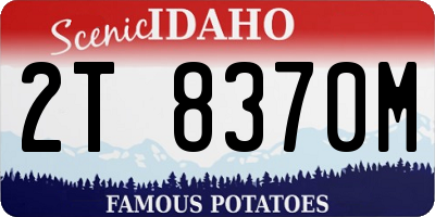 ID license plate 2T8370M