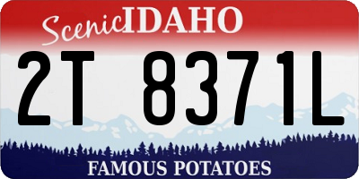 ID license plate 2T8371L