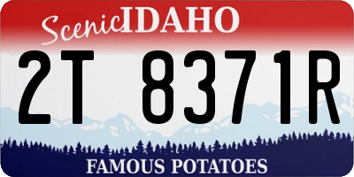 ID license plate 2T8371R