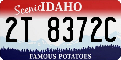 ID license plate 2T8372C