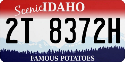 ID license plate 2T8372H