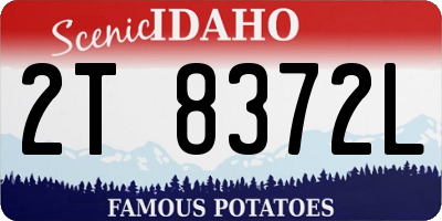 ID license plate 2T8372L