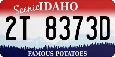 ID license plate 2T8373D
