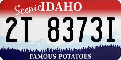 ID license plate 2T8373I