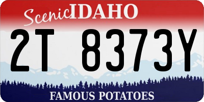 ID license plate 2T8373Y