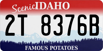 ID license plate 2T8376B