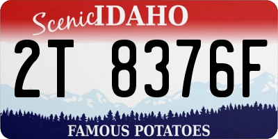 ID license plate 2T8376F