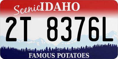ID license plate 2T8376L