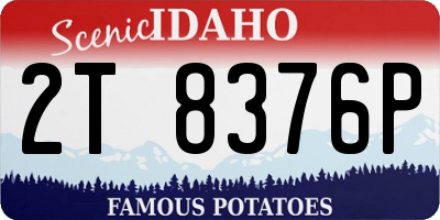ID license plate 2T8376P