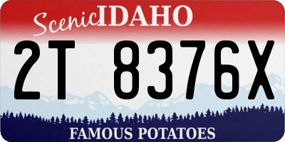 ID license plate 2T8376X