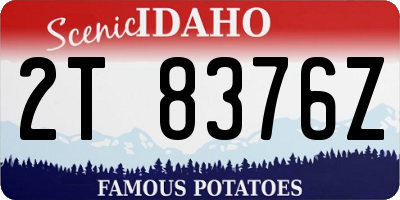 ID license plate 2T8376Z