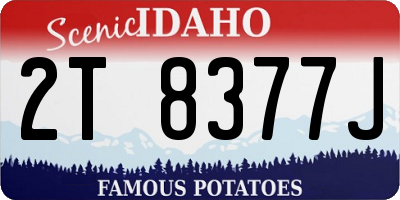 ID license plate 2T8377J