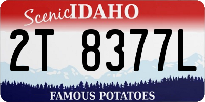 ID license plate 2T8377L