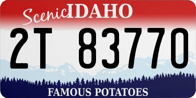ID license plate 2T8377O