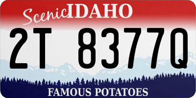ID license plate 2T8377Q