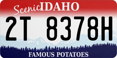 ID license plate 2T8378H