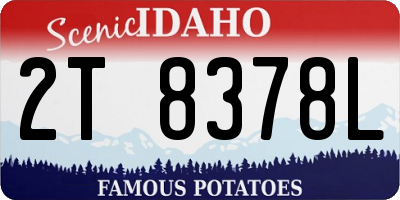 ID license plate 2T8378L