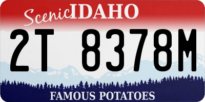 ID license plate 2T8378M