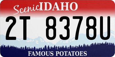 ID license plate 2T8378U