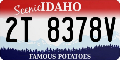 ID license plate 2T8378V