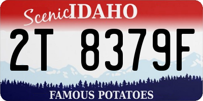 ID license plate 2T8379F