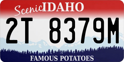 ID license plate 2T8379M